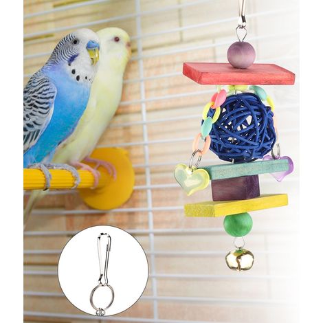 Jouet pour perroquet à mâcher, jouet suspendu pour perroquet avec crochet. (1/5)