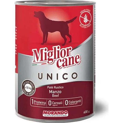 Miglior Cane Paté Manzo 400g Alimento Completo per Cani di Taglia Media (1/2)
