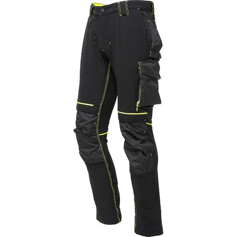 Pantalone da lavoro in tessuto U-4 con tasche black carbon ATOM U-Power - M