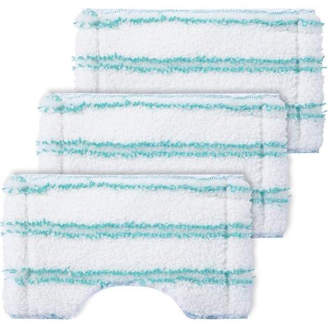 Bath Cleaner Lot de 3 housses de rechange pour balai de salle de bain Leifheit Bath Cleaner Micro Duo Telescope - Idéal pour robinetterie - Housse de balai en microfibre avec poils spéciaux - Housse (1/5)