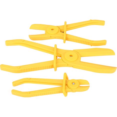 Jeu de 3 pinces pour colliers de serrage de durites en plastique, pince pour colliers de serrage de durites de liquide de frein, jaune (1/3)