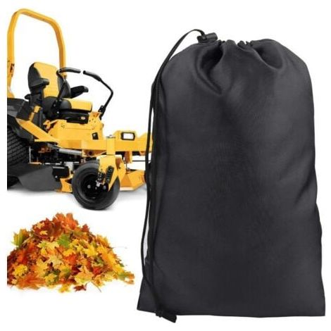 Sac à herbe pour tracteur de pelouse, sac à feuilles, capacité 244x142 cm, noir (1/4)