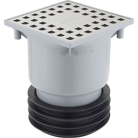 AIRFIT Universal-Bodenablauf ''Profi'' - Ablauf senkrecht - DN50 / DN90 / DN100 / DN110 - Rost 120 x 120 mm - 60200BA
