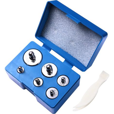 Jeu de poids de 200 g pour l'enseignement, support à poids, balance, balance électronique, poids d'étalonnage chromés en acier de qualité M2