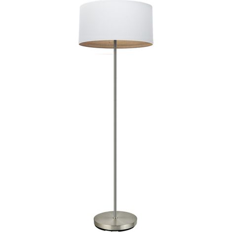 FABRILAMP Boden Wohnzimmer Tatiana 1xe27 Nickel/weiss-weiss-mad.light 162x40x40 Cm (1/2)