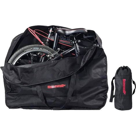 Bolsa de transporte para bicicleta de 20 pulgadas, cubierta para bicicleta plegable, resistente al agua y cubierta protectora para bicicleta gruesa, para viajes en bicicleta MTB (1/5)