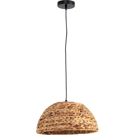 Suspension en fibres naturelles tressées esprit bohème chic - naturel fibres tressées beige
