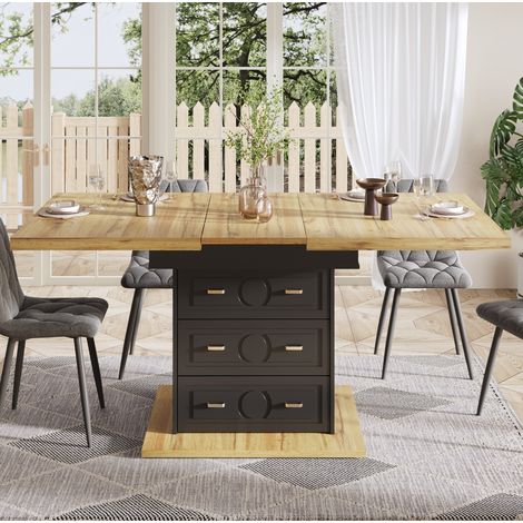 Tavolo allungabile con cassetti in MDF 110-140 cm OKMYHOME (1/5)