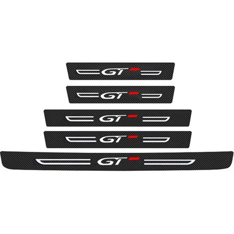 (5 pièces pour GT) Autocollants de seuil de porte,de coffre et de pare-chocs pour Peugeot GT GTLine 3008 4008 206 307 207 208 2008 408 406 508 308 (1/3)