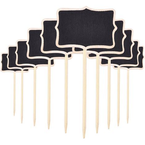20 pcs Étiquettes de Plantes en Bois, Mini Étiquettes de Plantes Tableau Noir, pour Plante d'Intérieur Jardin Potager Balcon Décoration de Jardin d'Herbes (1/5)