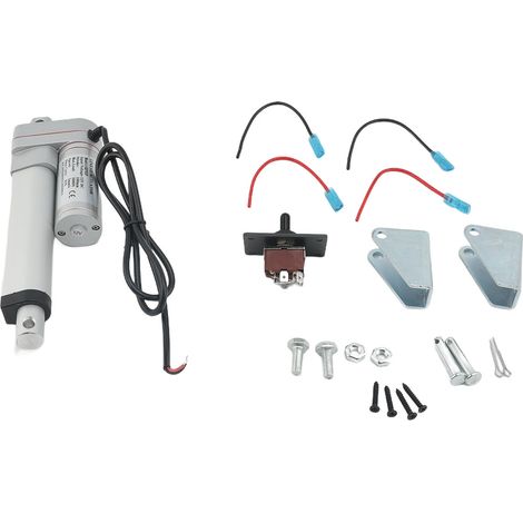 Kit actionneur et interrupteur électrique, moteur à courant continu, perche télescopique 3000 N, petit mouvement linéaire pour système de levage d'ouvre-porte automatique, course de 100 mm. (1/5)