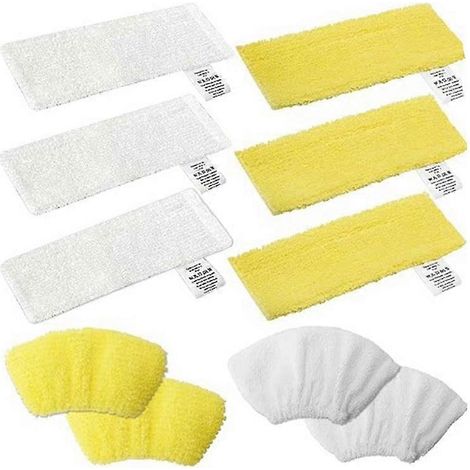Chiffons de rechange en fibres pour nettoyeur vapeur Kärcher Easyfix SC2/SC3 - Lot de 10 chiffons de nettoyage pour buses de sol (1/5)