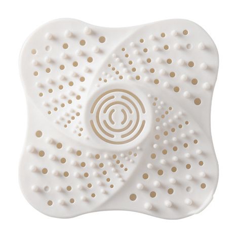 2 filtres de douche, filtre de vidange de sol, bouchon de douche anti-colmatage, bouchon de salle de bain, outil de bouchon de vidange de toilette(Blanc) (1/5)