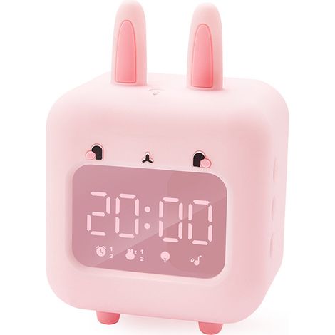 Réveil lapin, réveil enfant, réveil numérique pour chambre, avec veilleuse et minuterie, cadeau d'anniversaire pour garçons et filles. (1/5)