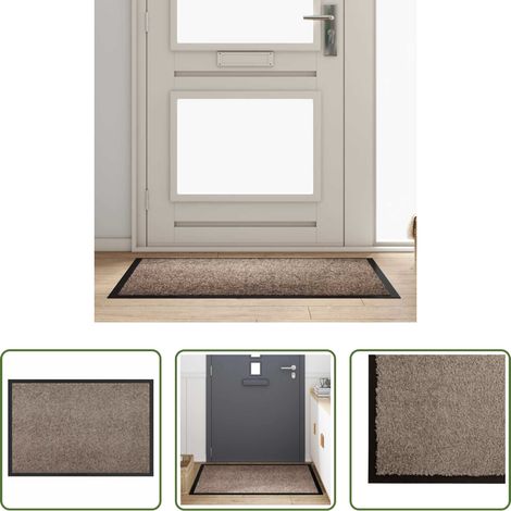 Tapis anti-fatigue -  Tapis de porte Beige 60 x 40 x 1.2 cm Tissu en teddy (1/5)