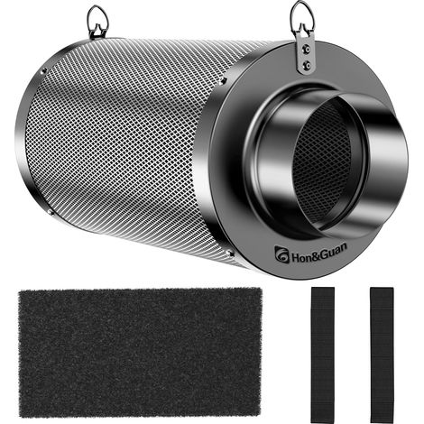 Filtre Charbon Actif Grow 100 x 200mm Couche 38 mm Anti-Odeurs Doté d’un préfiltre, charbon léger anti-odeurs. Compatible ventilateur tubulaire et tentes de culture (1/5)