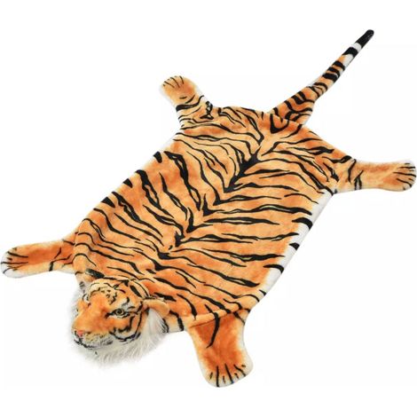 Tapis en peluche en forme de tigre 144 cm Marron DEC024171 (1/4)
