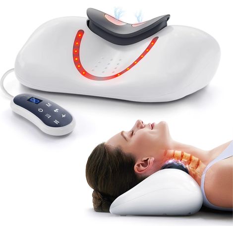 Appareil de Massage pour le Cou Sans Fil, 2026 Nouveau Masseur Cervical EMS avec Chauffage, Oreiller de traction cervicale pour Soulager la Douleur Des Tissus Profonds, 9 Vitesses, 3 Modes (1/5)