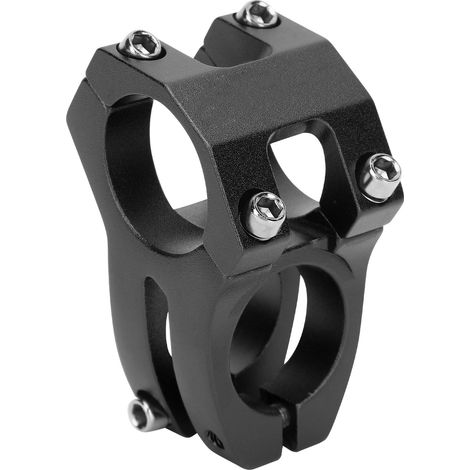 Potence VTT courte LUNJE en aluminium allié, tige creuse 31,8x35mm, noir pour guidon vélo (1/5)