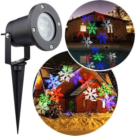 [NEVER USED] Christmas Projector LED Snowflake Lamp Waterproof Light for Outdoor Indoor Xmas Party Garden Lighting Decoration,Colorful Snowflakes [Energy Class A+++]