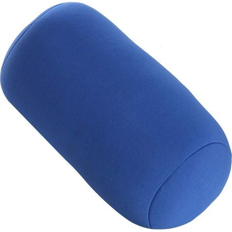 Round memory foam neck pillow with a silk floral pillowcase, perfect for napping. - AquaForge (1/3)