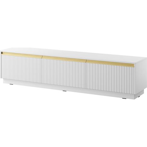 Mobile TV 181,5 cm, 3 ante, Bianco Opaco, 181,5 x 39 x 42 cm (1/5)