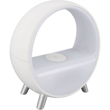 Réveil lumineux intelligent avec arches lumineuses colorées, haut-parleur Bluetooth sans fil et appareil audio intelligent (prise US 100-240 V). (1/5)