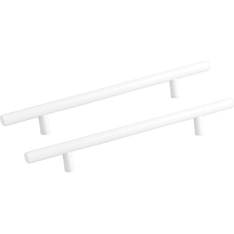 Möbelgriffe aus glänzend weißem Aluminium, 2er-Set, 352 mm Lochabstand, für Küchenschubladen (1/5)