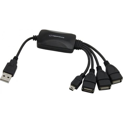 Esperanza EA114 USB-Hub 3xUSB 2.0 Schwarz