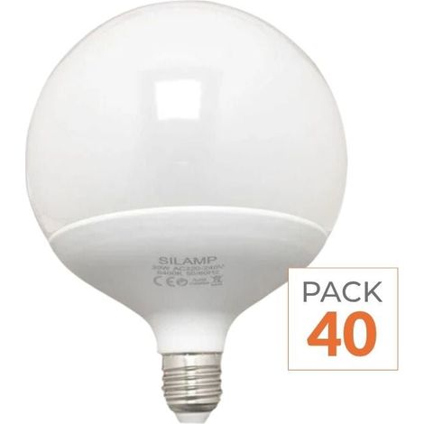 Ampoule LED E27 12W 220V G95 300° Globe (Pack de 40) - Blanc Neutre 4000K - 5500K - SILAMP