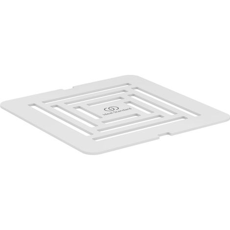 Ideal Standard - Ultra Flat S+, Griglia di scarico per piatto doccia, Acciaio Inossidabile, Bianco (1/2)