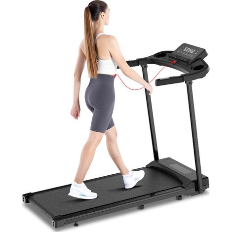 Klappbares Laufband – Geschwindigkeit 1–12 km/h – 12 Programme – Pulssensor – Bluetooth – LED-Display – Stoßdämpfung