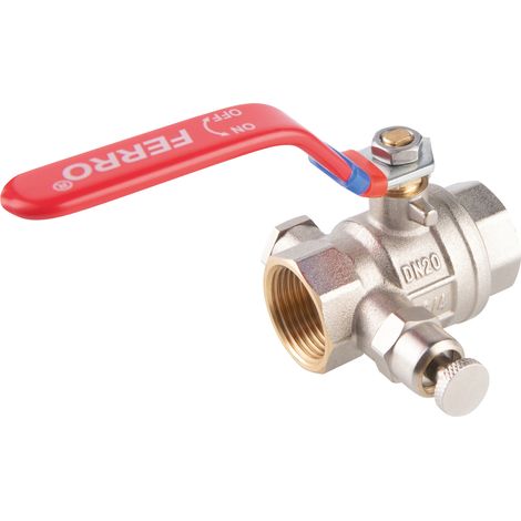 Válvula de bola GW-GW con palanca, con ventilación y obturador, 3-4", F-power (1/3)