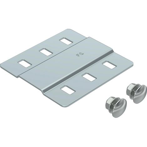 OBO Bettermann Barra di giunzione larga, con 2 fissaggi B100mm acciaio zincato Sendzimir, 7070205