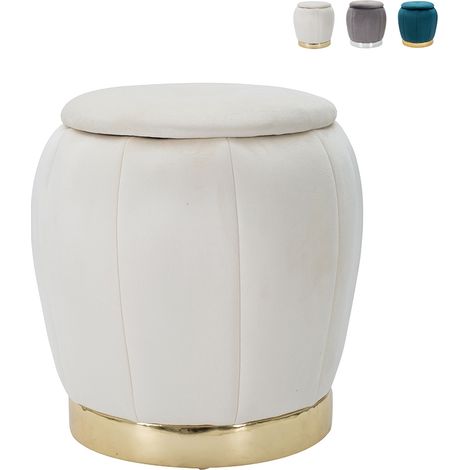 PUFF/CONTENITORE PARIS CREMA/GOLD CM � 43X43 (1/5)