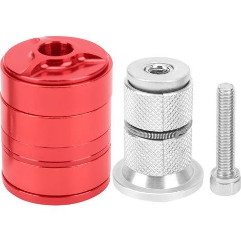 Satz mit 6 Lenkkopf-Distanzstücken aus Aluminiumlegierung für Mountainbikes (rot). (1/5)