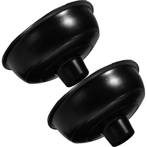 Ventouse Accessoire Pratique et Polyvalent Noir en Caoutchouc 2 Pièces WC pour Déboucher Toilettes, Fourniture de Salle de Bain au Quotidien (1/5)