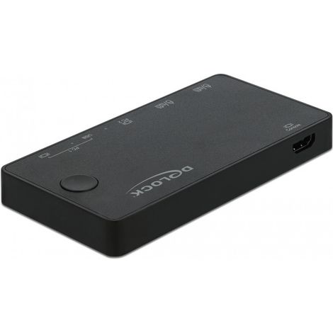Conmutador KVM DeLOCK HDMI/USB-C con USB 2.0