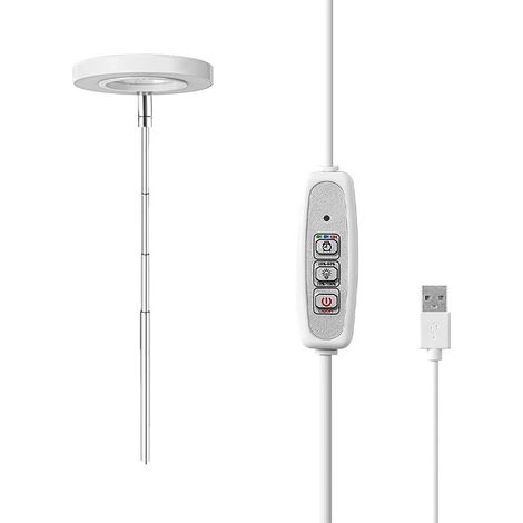 Lampe LED pour plantes d'intérieur, lampe halo, minuterie automatique 2/4/8 heures, pour bonsaïs, plantes grasses et petites plantes.-AquaForge