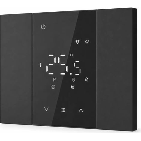 Termostato WIFI connesso incasso nero 220V Tipo XG8002 electraline 59110
