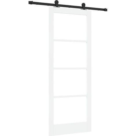 Maison Exclusive - Schiebetür ORKDAL Weiß 83 x 211 cm Massivholz