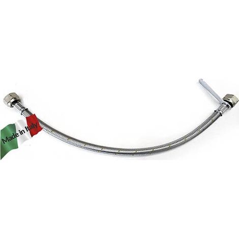 Flessibile r. inox RICOPERTO manichetta gas FF/sx cm 100 X CENTRALINA BOMBOLA Made in Italy