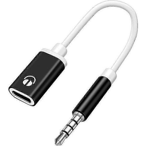 Câble adaptateur audio mâle 3,5 mm vers femelle de type C, compatible avec les casques et les lecteurs MP3. (1/5)