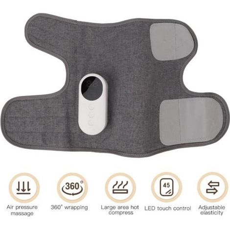 Masseur de Jambe Rechargeable pour la Circulation, Masseur de Compression de Jambe de Mollet Chauffant à Air sans Fil, Masseur (1/5)