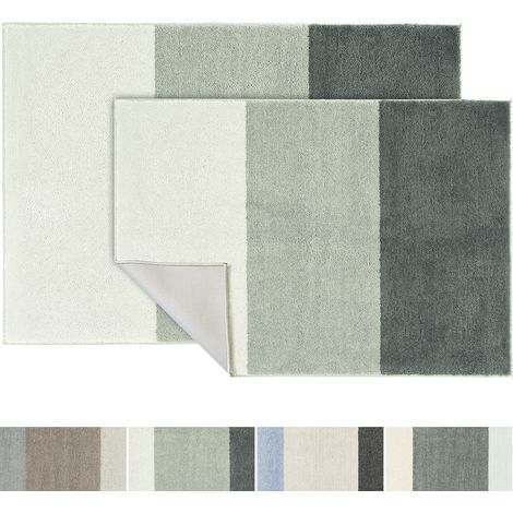 Badematte Horizont Dunkelgrau/Grau/Hellgrau 50 x 80 cm