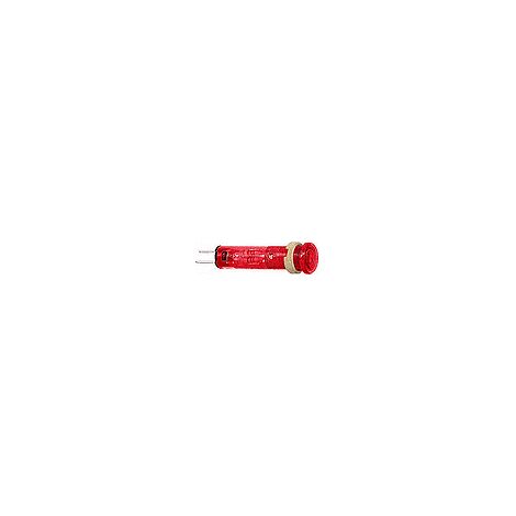Voyant rond diam 8 IP 40 rouge DEL intégrée 24 V cosses - XVLA234 (1/3)
