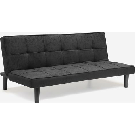 Giada Dark 2 Sitzer Stoff Design Sofa Bett für Haus und Büro