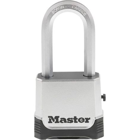 Master Lock M176XDLH - Lucchetto a combinazione, resistente, per esterni, colore argento, 1 pezzo (1/5)