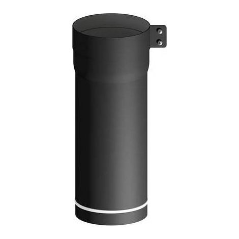 Canale da fumo rigido monoparete in acciaio al carbonio smaltato nero. Canale da fumo per apparecchi a legna con temperatura dei fumi