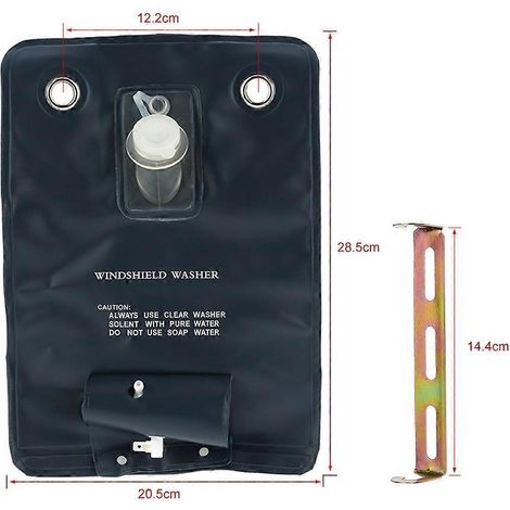 12V Universal-Scheibenwaschpumpen-Set mit Jet-Knopfschalter für Oldtimer